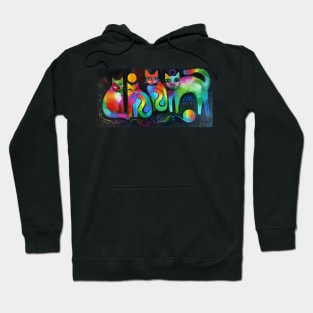 Four pussicats Hoodie